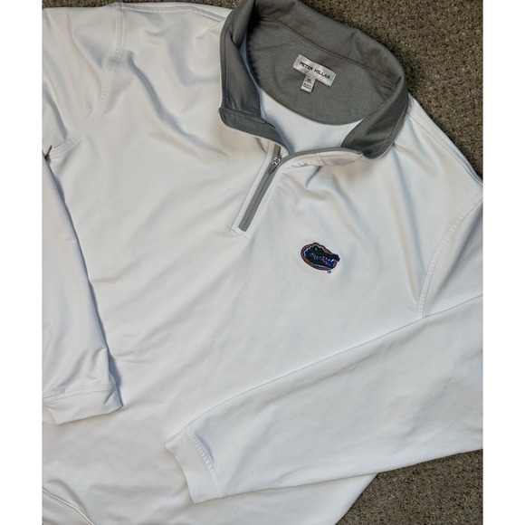 Peter Millar Other - Peter Millar Florida Gators Men XL Perth Performance 1/4 Zip White Pullover